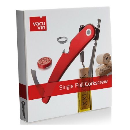 Штопор VacuVin Single Pull, красный(арт.68851606) фото 6