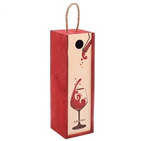 Коробка под бутылку «Бокал вина», 11 × 33 × 11 см