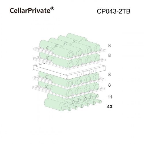 CellarPrivate винный шкаф CP043-2TB фото 7