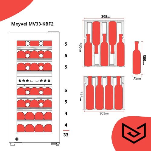 Винный шкаф Meyvel MV33-KBF2 фото 5