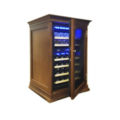 Двухзонный винный шкаф Cold Vine C34-KBF2 в деревянном корпусе