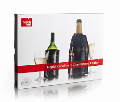 Набор из 2-х охладительных рубашек для вина 0,75 л и шампанского 0,75 л, классика VacuVin, (арт.3887360)