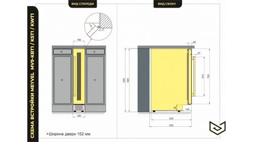 Винный шкаф Meyvel MV9-KWT1 фото 8