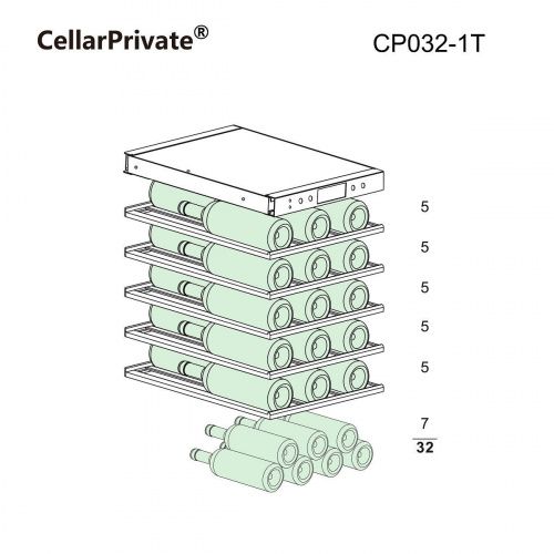 винный шкаф CellarPrivate CP032-1T фото 13
