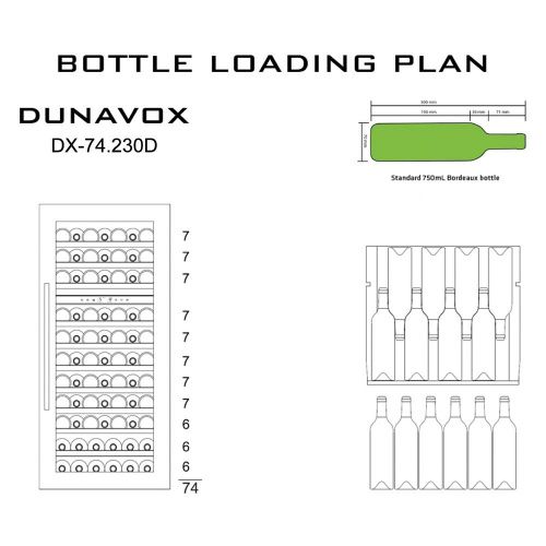 Винный шкаф Dunavox Dunavox DX-74.230DW фото 3