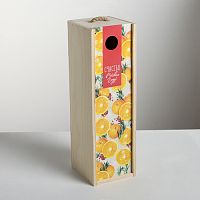 Ящик под бутылку «Счастья в Новом году», 11 × 33 × 11 см