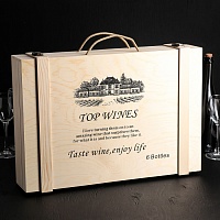 Ящик для хранения вина 51×35×10 см "Шенин Блан", на 6 бутылок