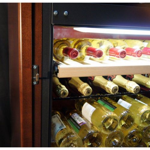 Двухзонный винный шкаф IP Industrie CEX 601 RU (цвет - дуб) фото 4