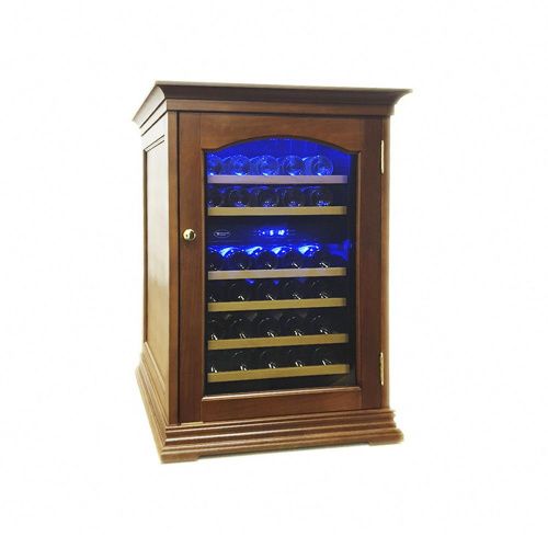 Двухзонный винный шкаф Cold Vine C34-KBF2 в деревянном корпусе фото 2