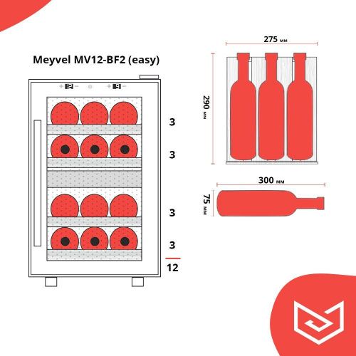 Винный шкаф Meyvel MV12-BF2 (easy) фото 2